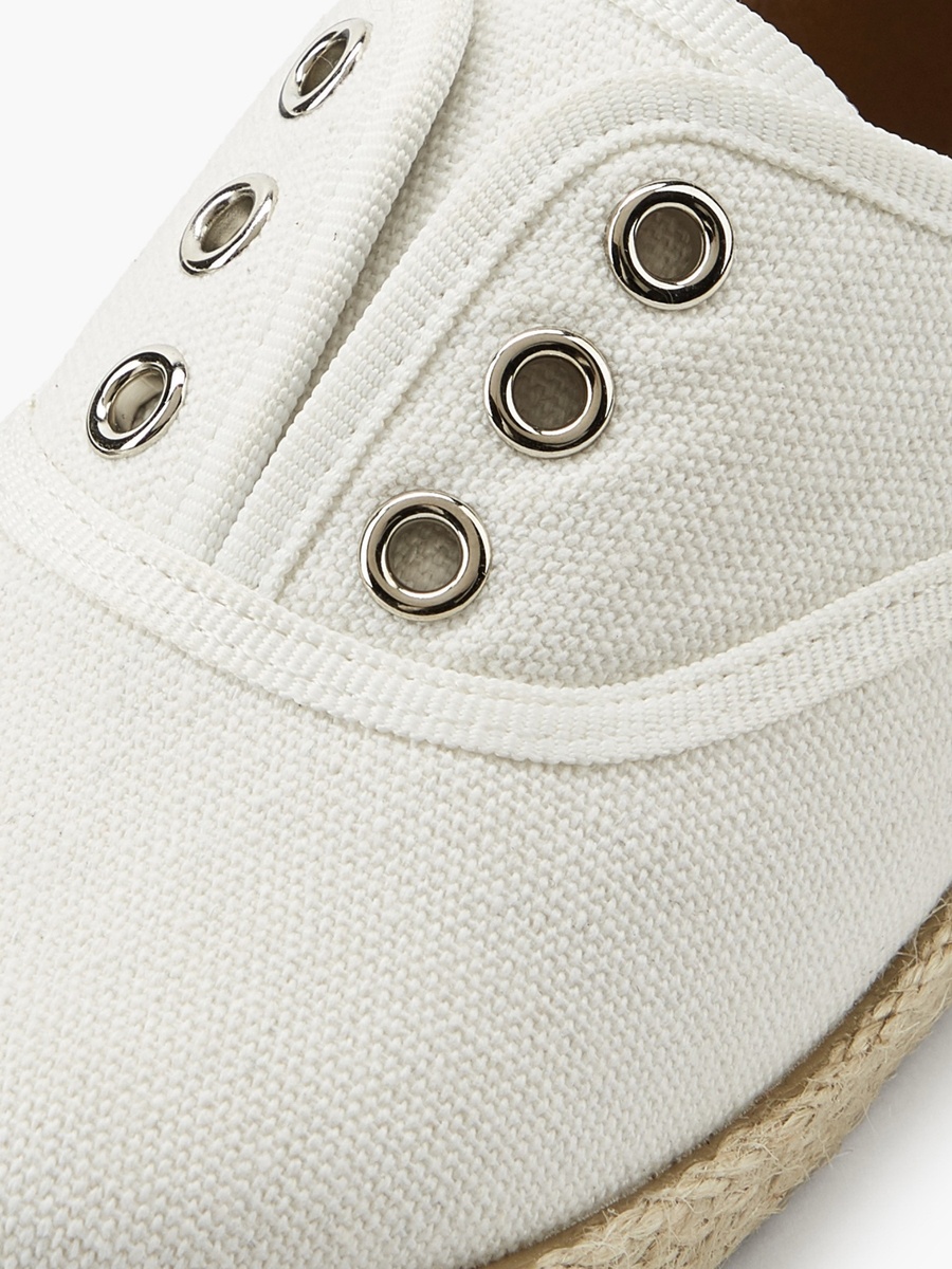 Eyelet Detail Espadrille Loafers