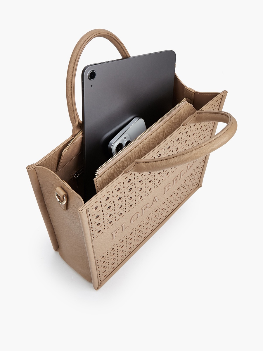 Laser Cut Tote Bag with Detachable Strap