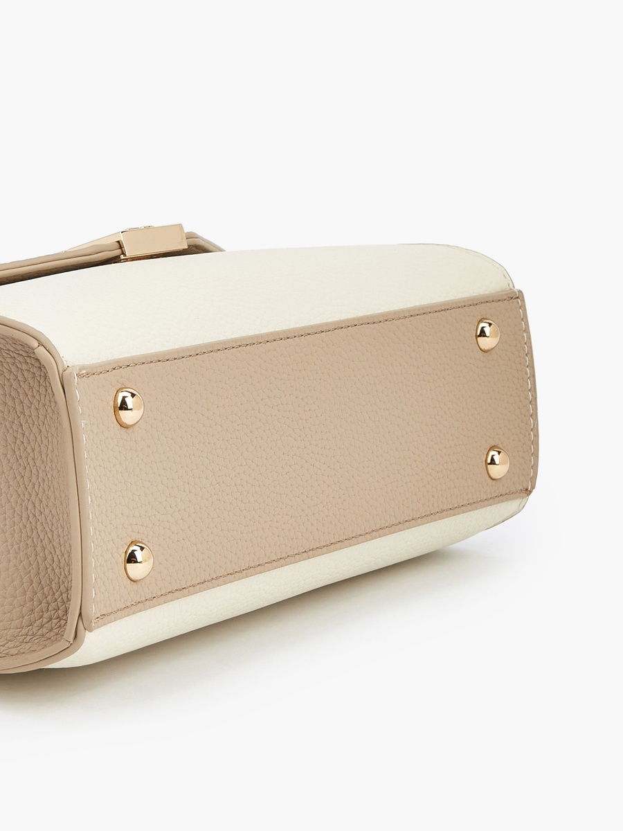 Textured Satchel Bag with Detachable Strap