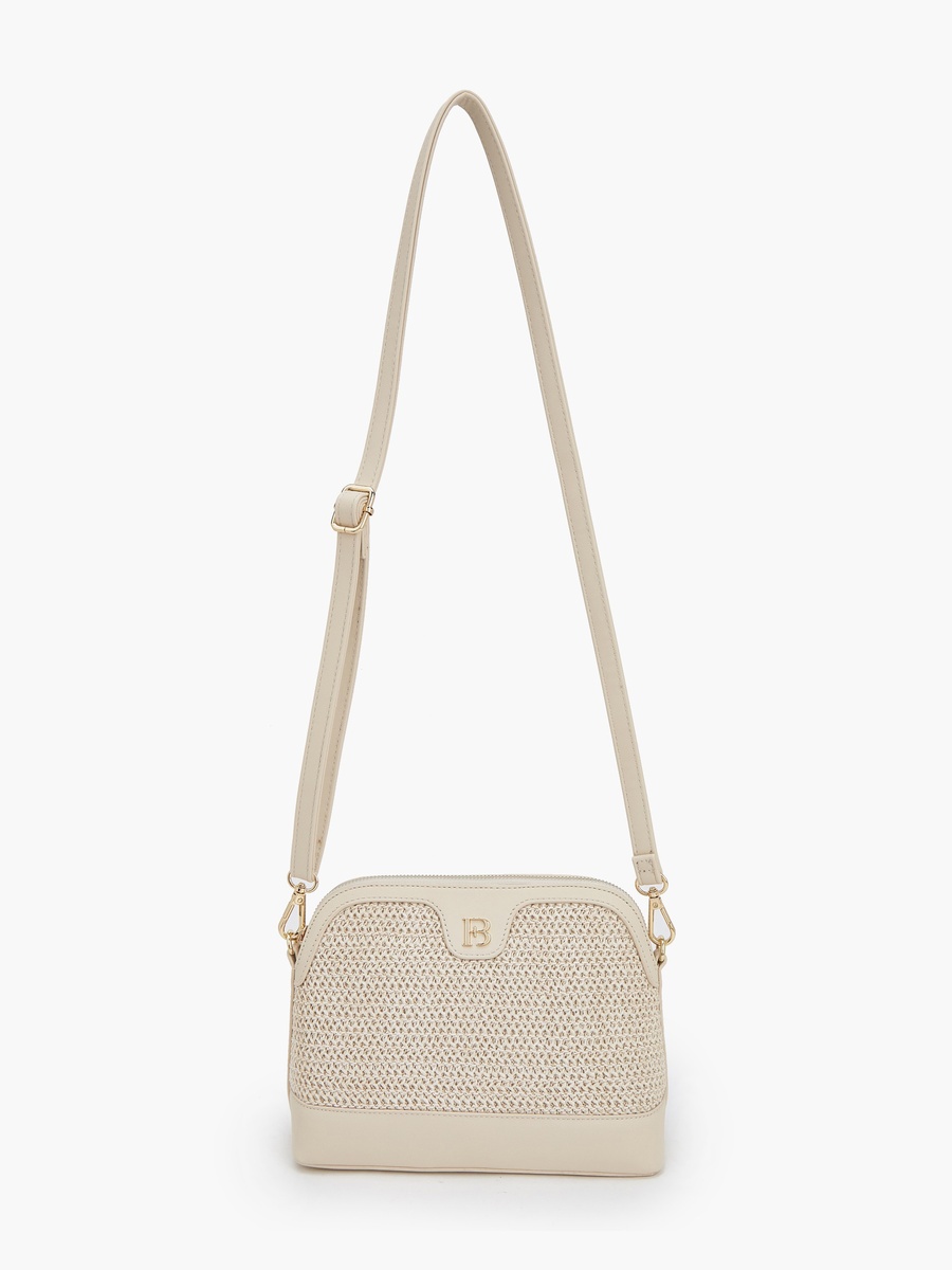 Raffiya Textured Crossbody Bag