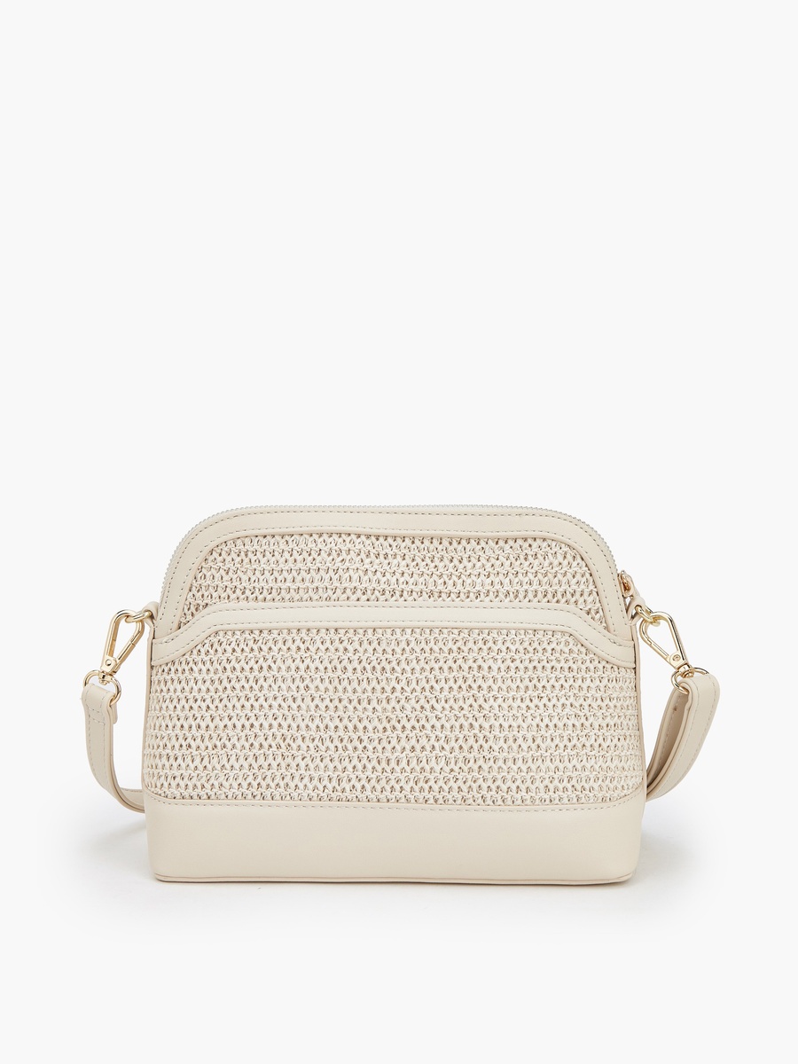 Raffiya Textured Crossbody Bag