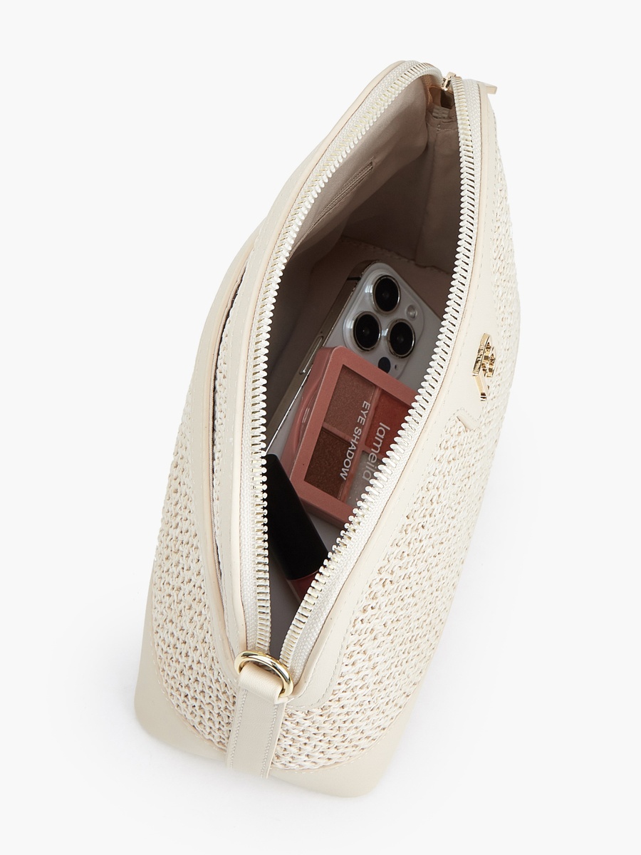 Raffiya Textured Crossbody Bag