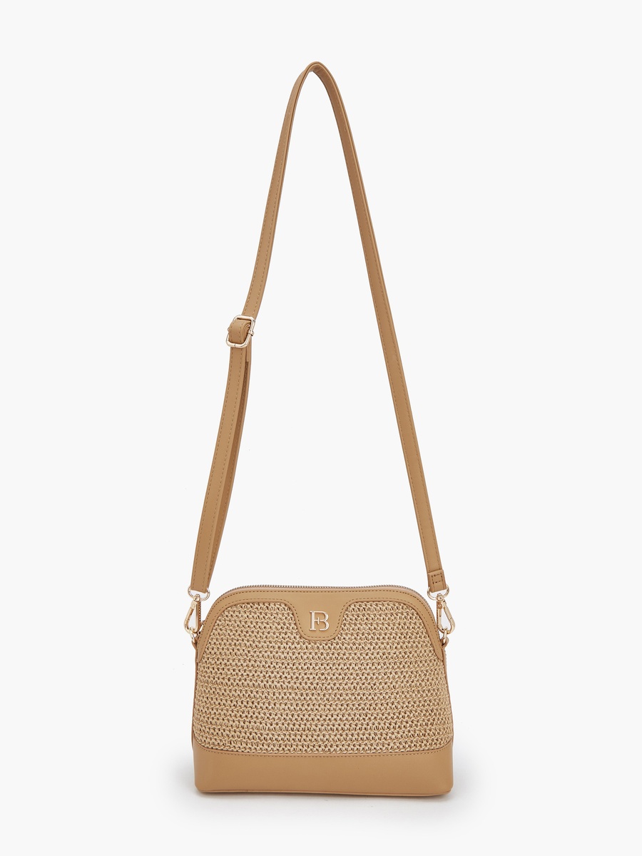 Raffiya Textured Crossbody Bag