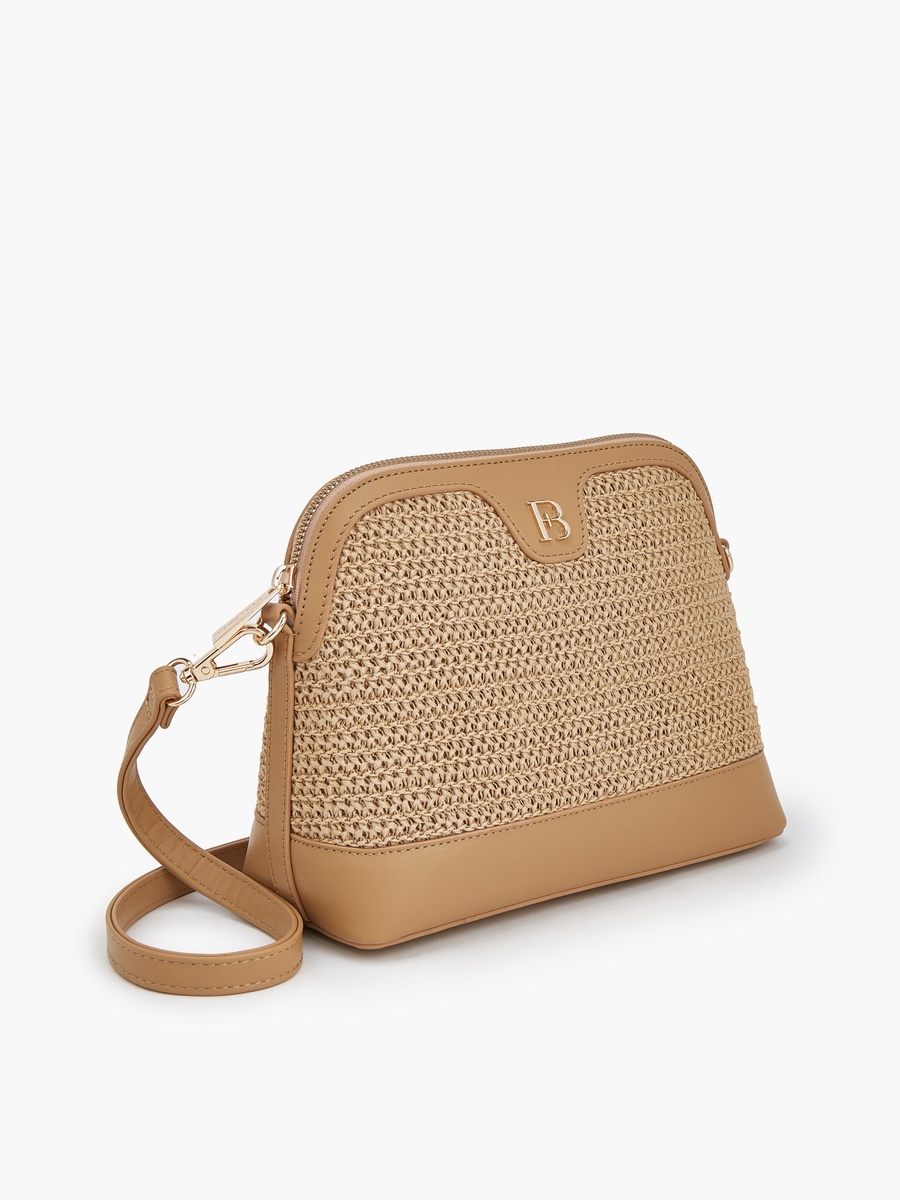 Raffiya Textured Crossbody Bag