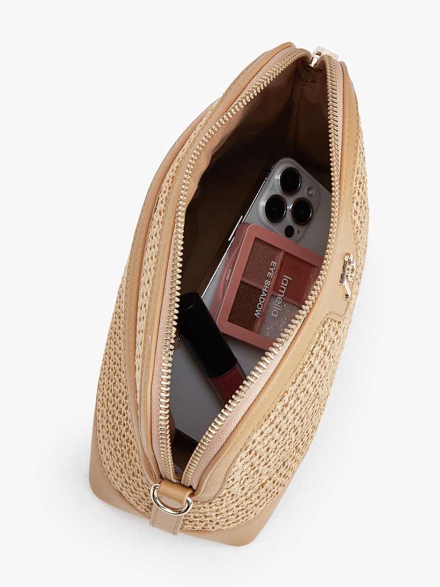 Raffiya Textured Crossbody Bag
