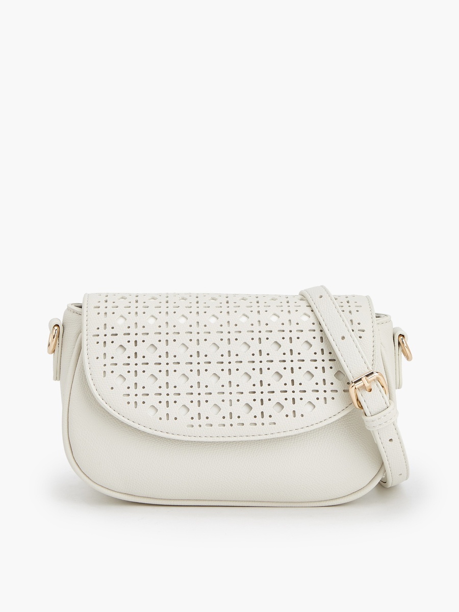Cutout Detail Crossbody Bag with Magnetic Closure