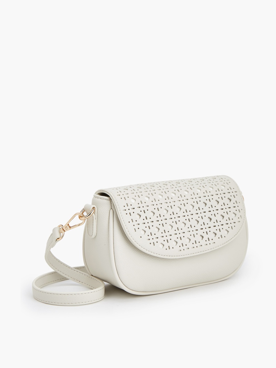 Cutout Detail Crossbody Bag with Magnetic Closure