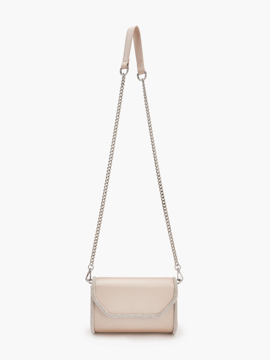 Embellished Crossbody Bag with Chain Strap