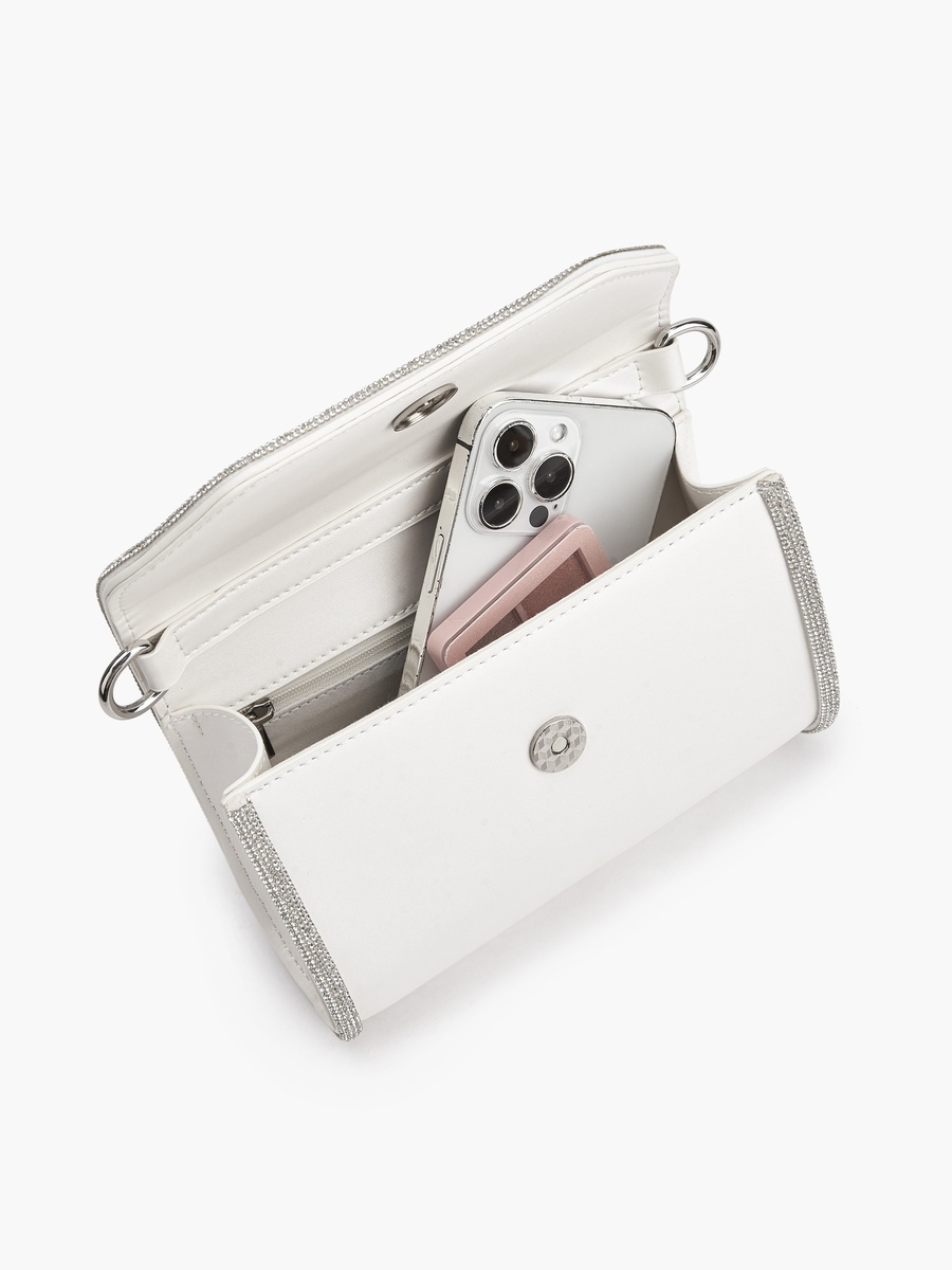 Embellished Crossbody Bag with Chain Strap