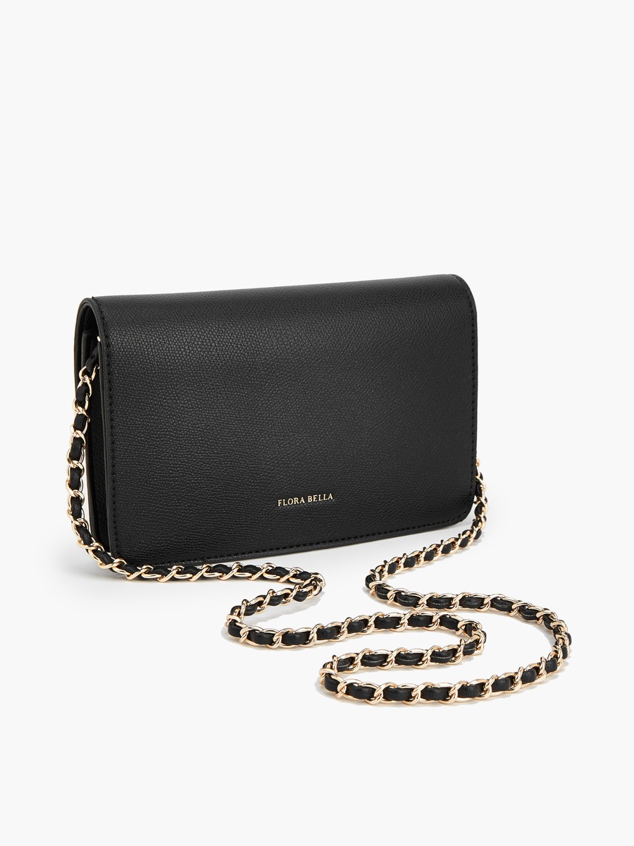 Textured Crossbody Bag with Twist Lock Closure