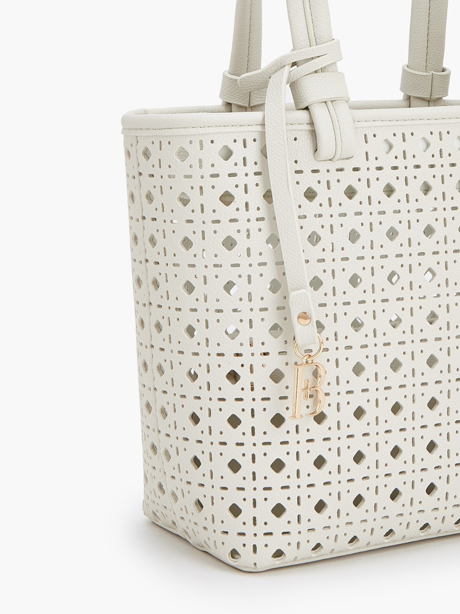 Laser Cut Tote Bag with Crossbody Bag