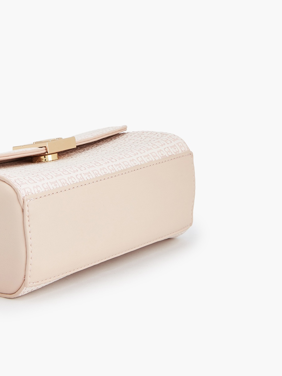 Monogram Print Crossbody Bag with Chain Strap
