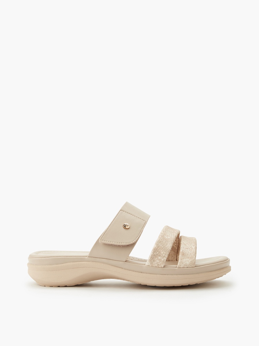 Women Textured Slip-On Sandals