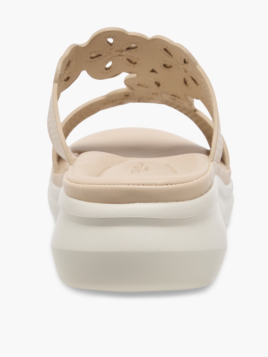 Women Floral Cutout Wedge Heel Sandals