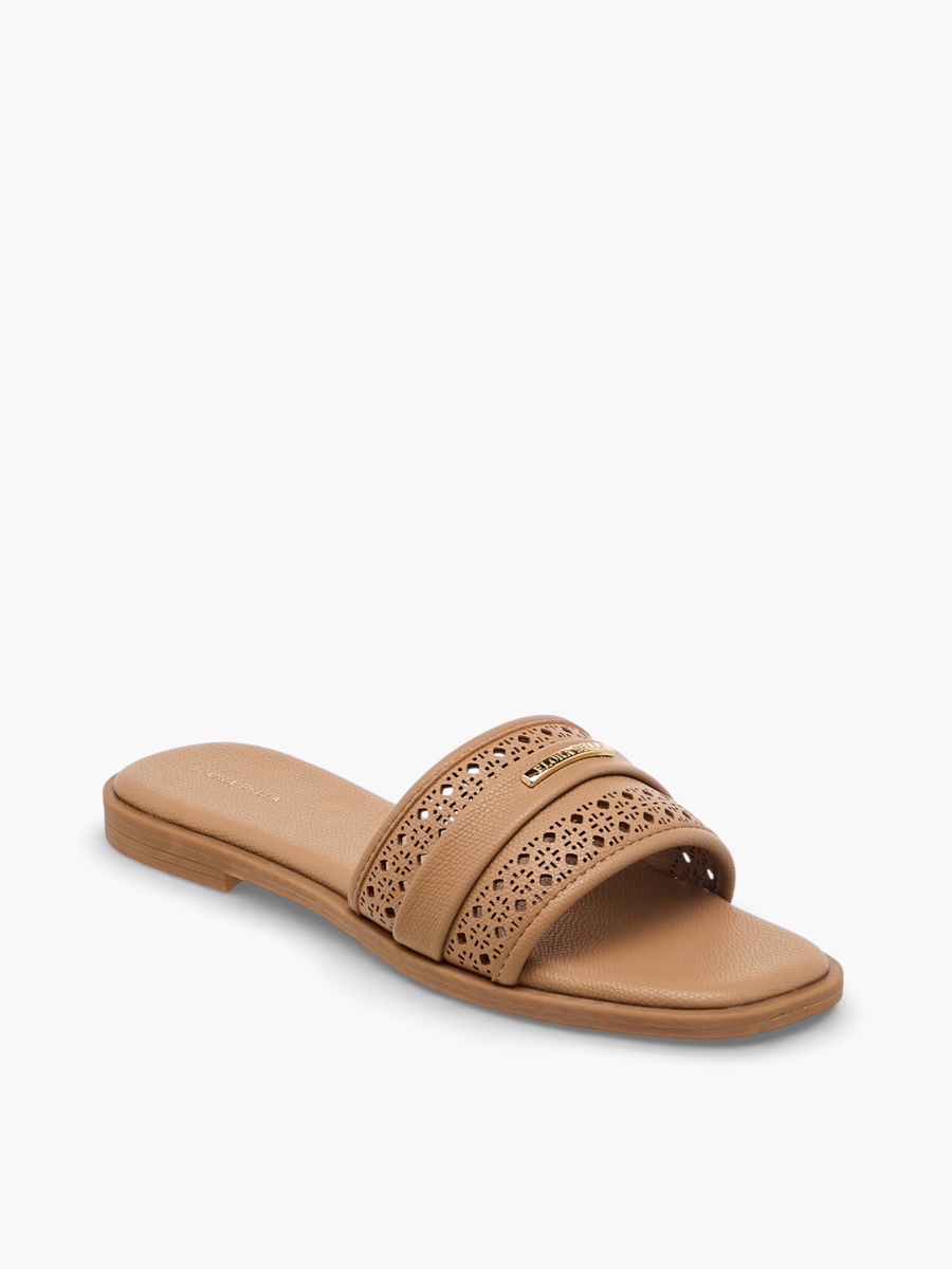 Women Laser Cut Slide Sandals