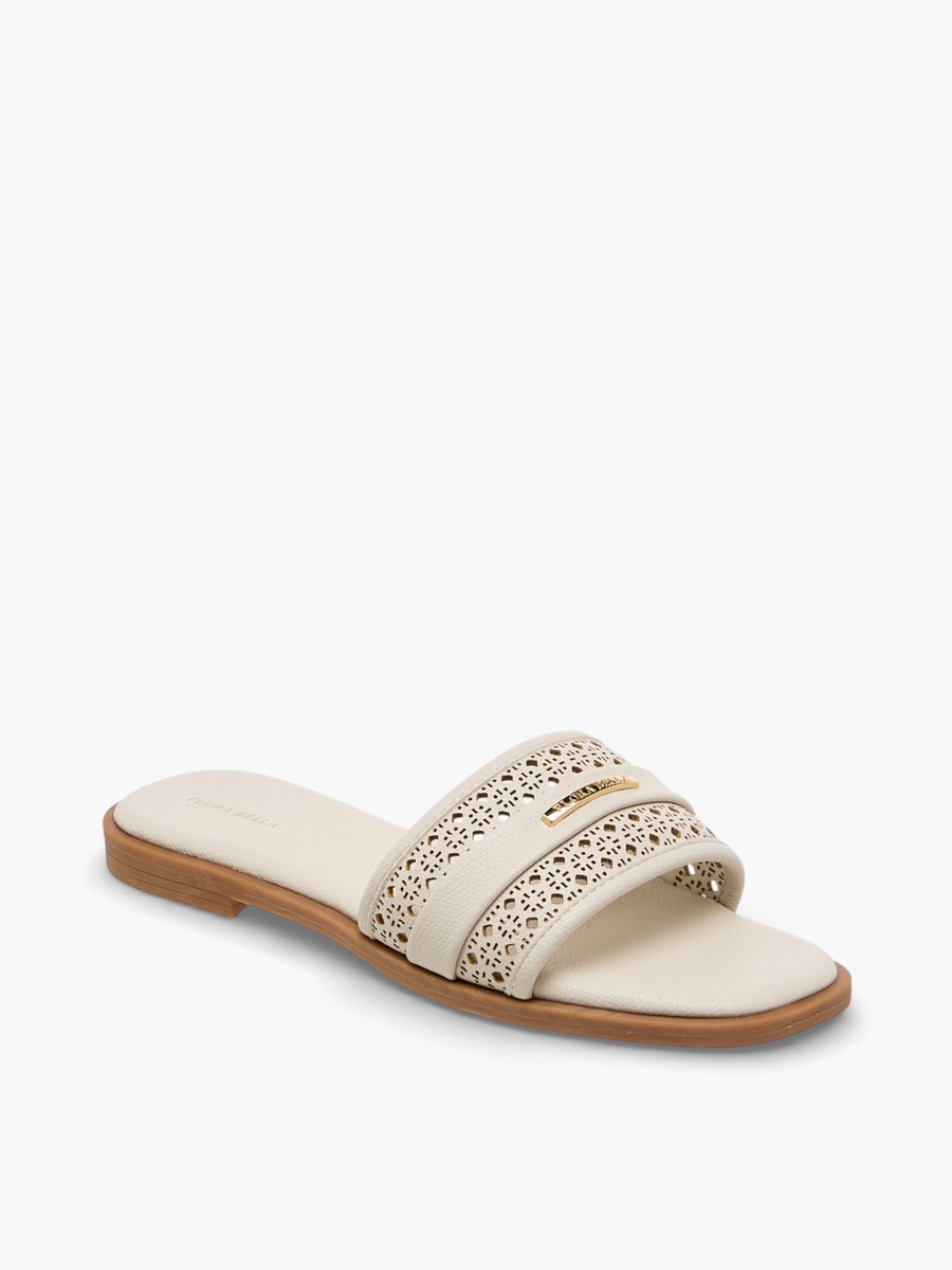 Women Laser Cut Slide Sandals