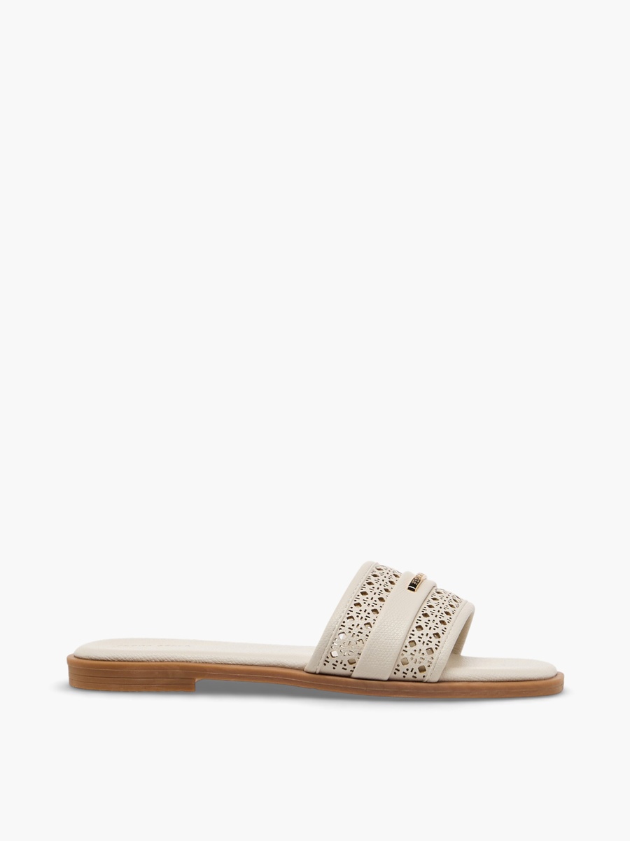 Women Laser Cut Slide Sandals