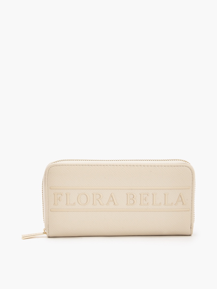 Logo Textured Zip Around Wallet