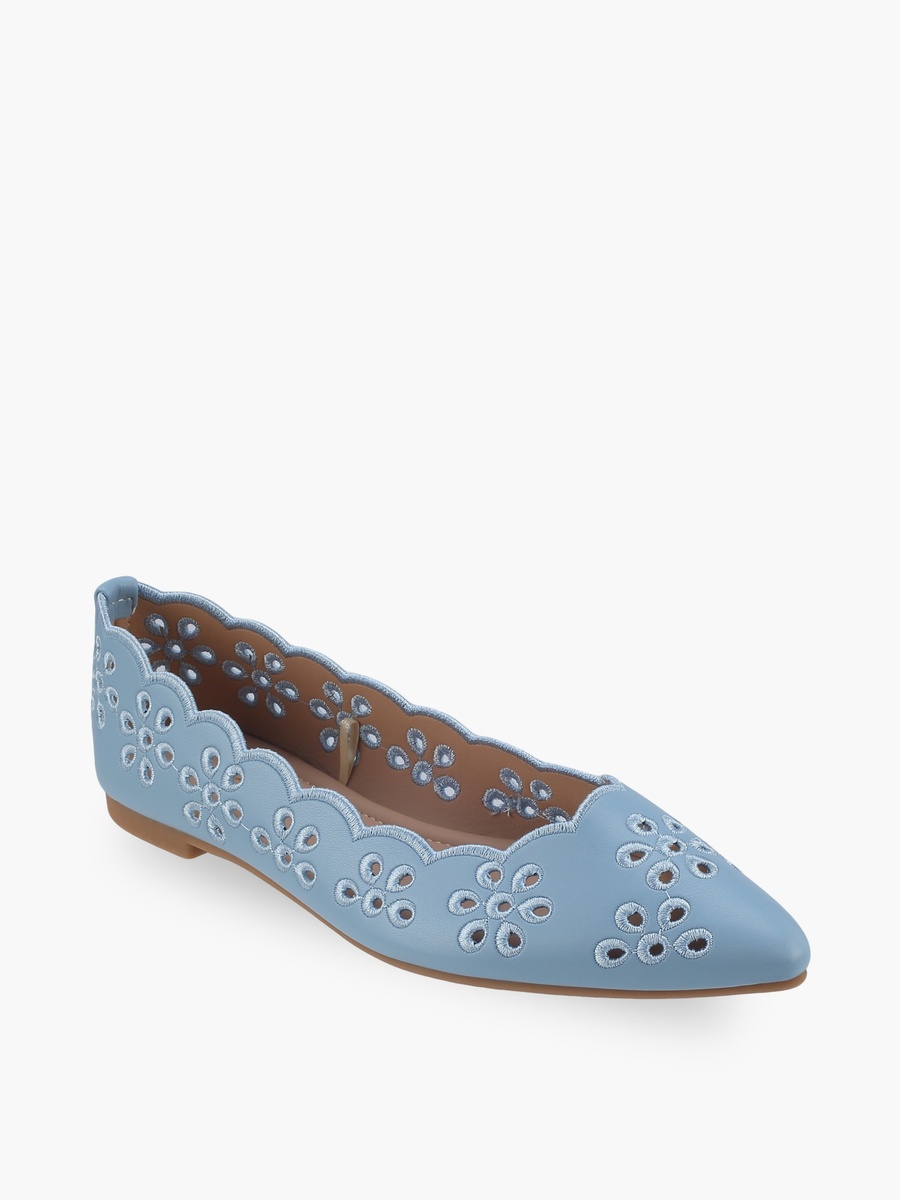 Women Laser Cut Ballerina Shoes