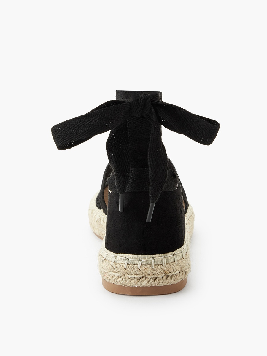 Mesh Ankle Strap Espadrille Shoes