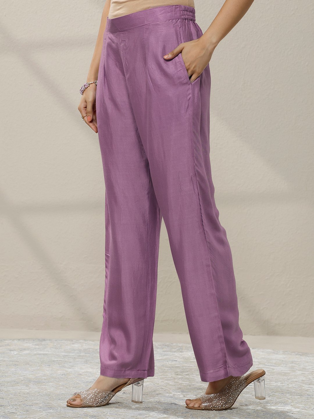 Printed Organza Straight Kurta, Trousers And Dupatta Set