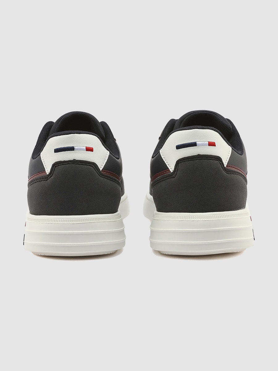 Men Black Logo Detail Casual Sneakers
