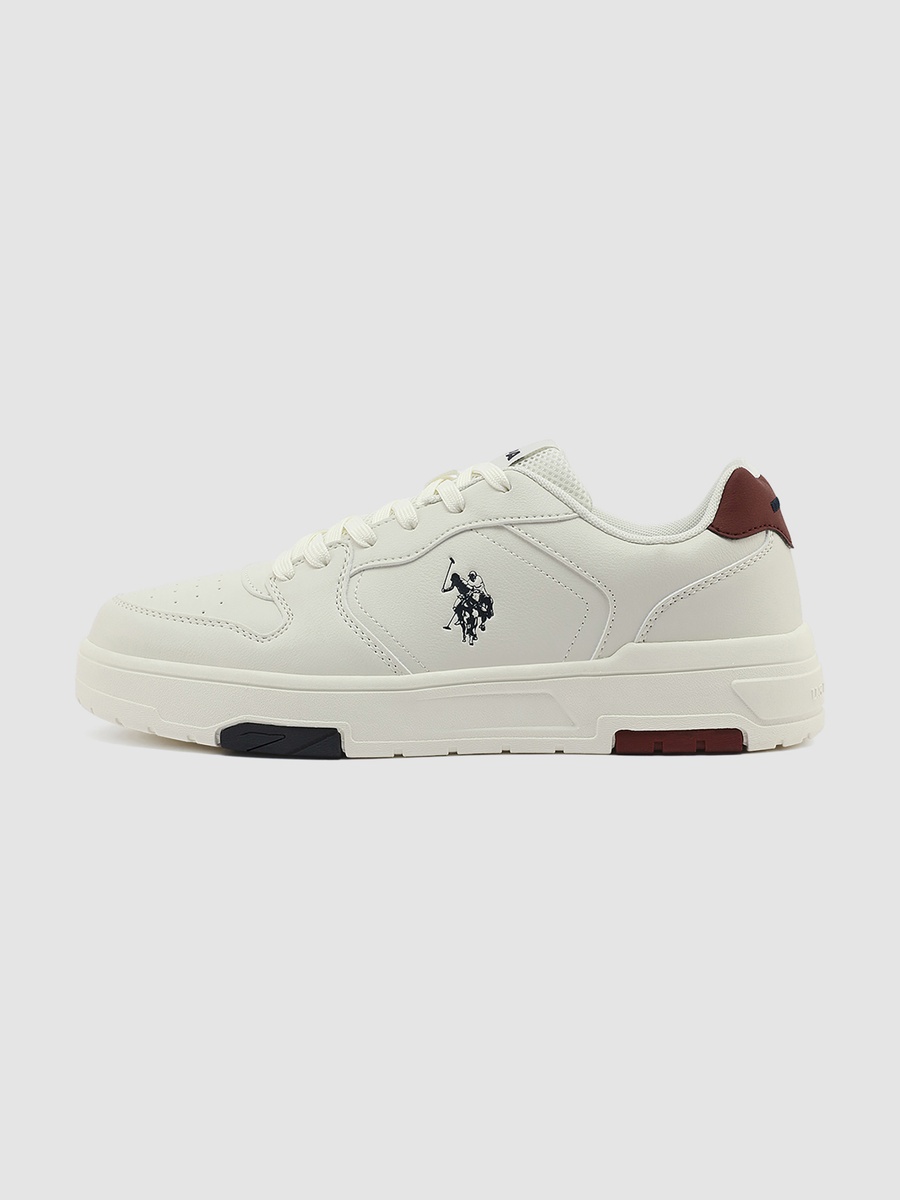 Men White Logo Detail Sneakers