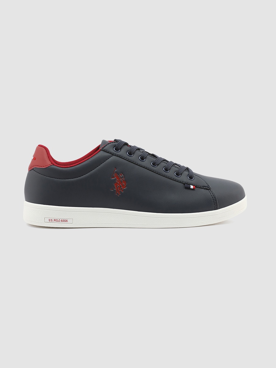 Men Navy Blue Lace-Up Sneakers