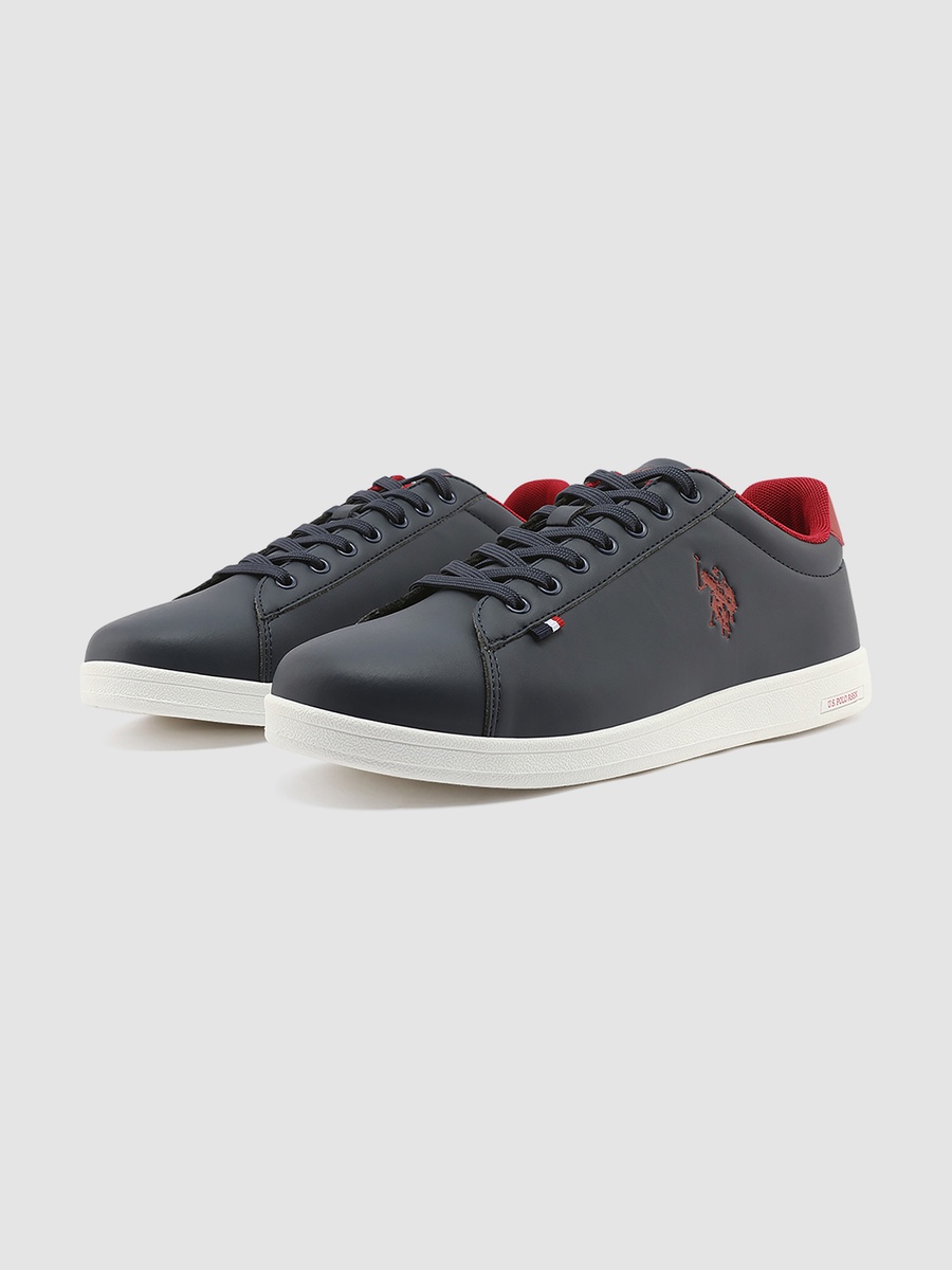Men Navy Blue Lace-Up Sneakers