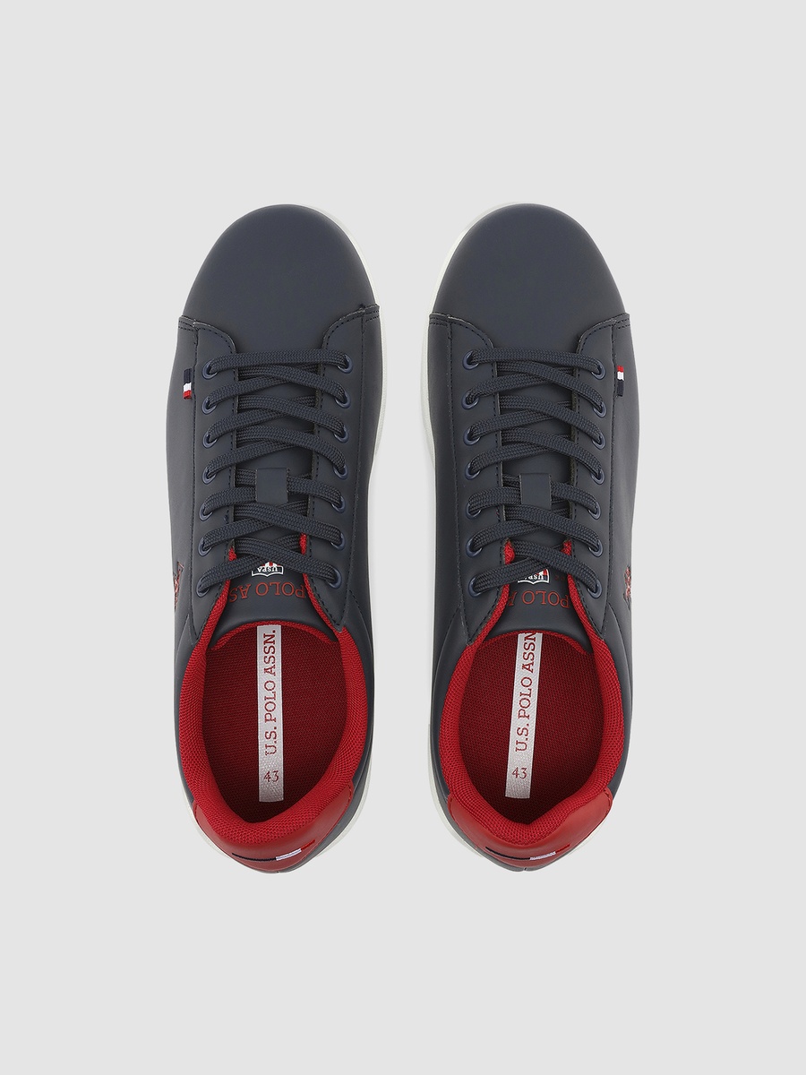 Men Navy Blue Lace-Up Sneakers