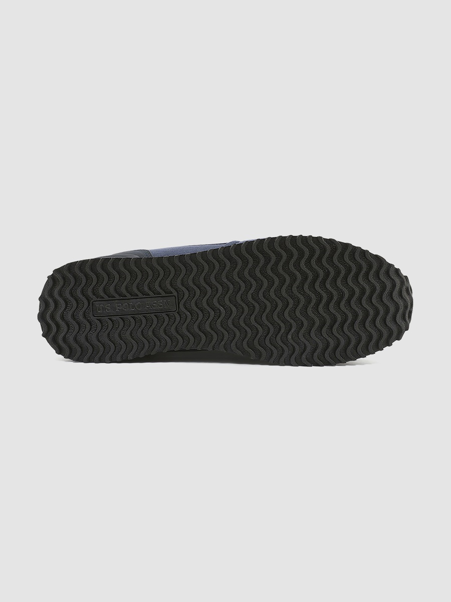 Men Navy Blue Textured Sneakers