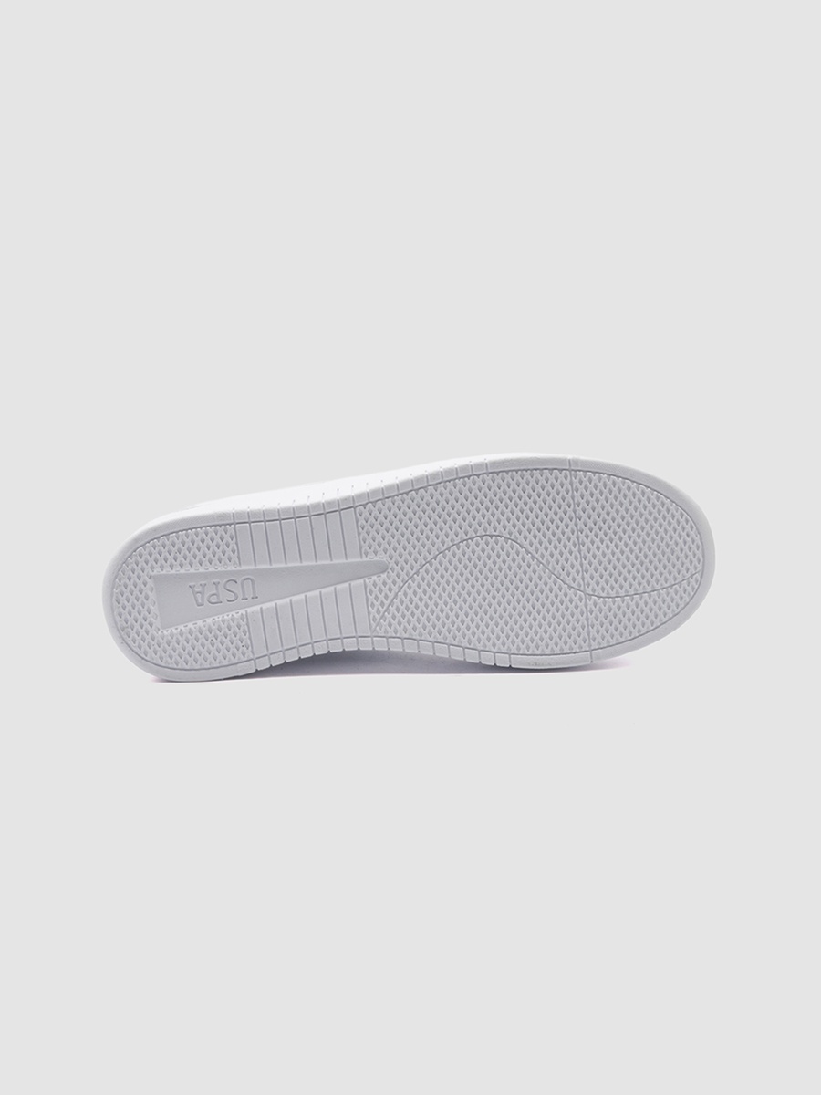 Men White Lace-Up Sneakers