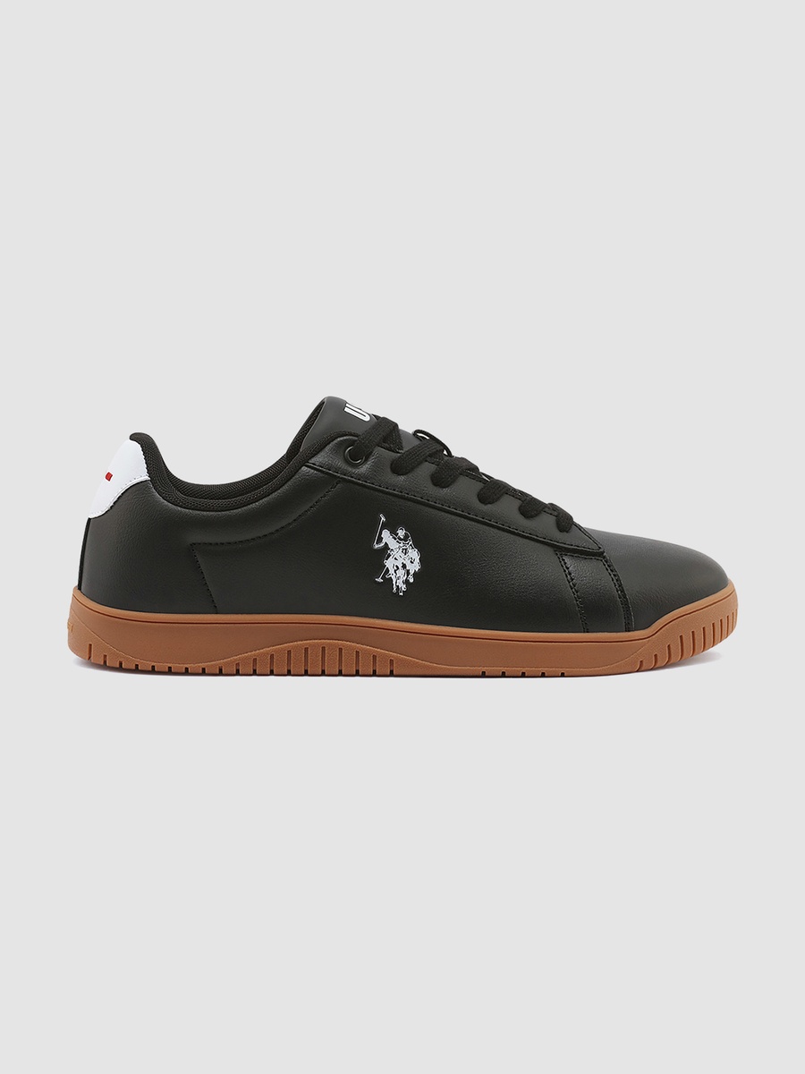 Men Black Low-Top Sneakers