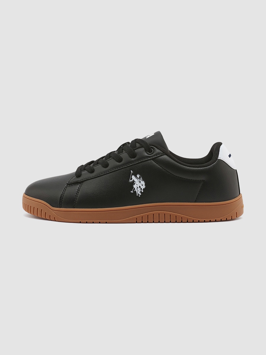 Men Black Low-Top Sneakers