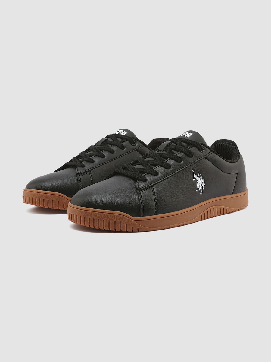 Men Black Low-Top Sneakers