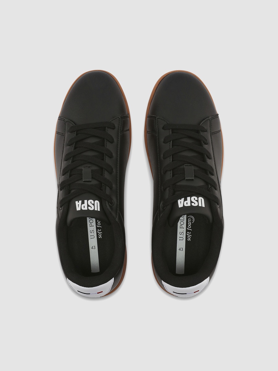 Men Black Low-Top Sneakers