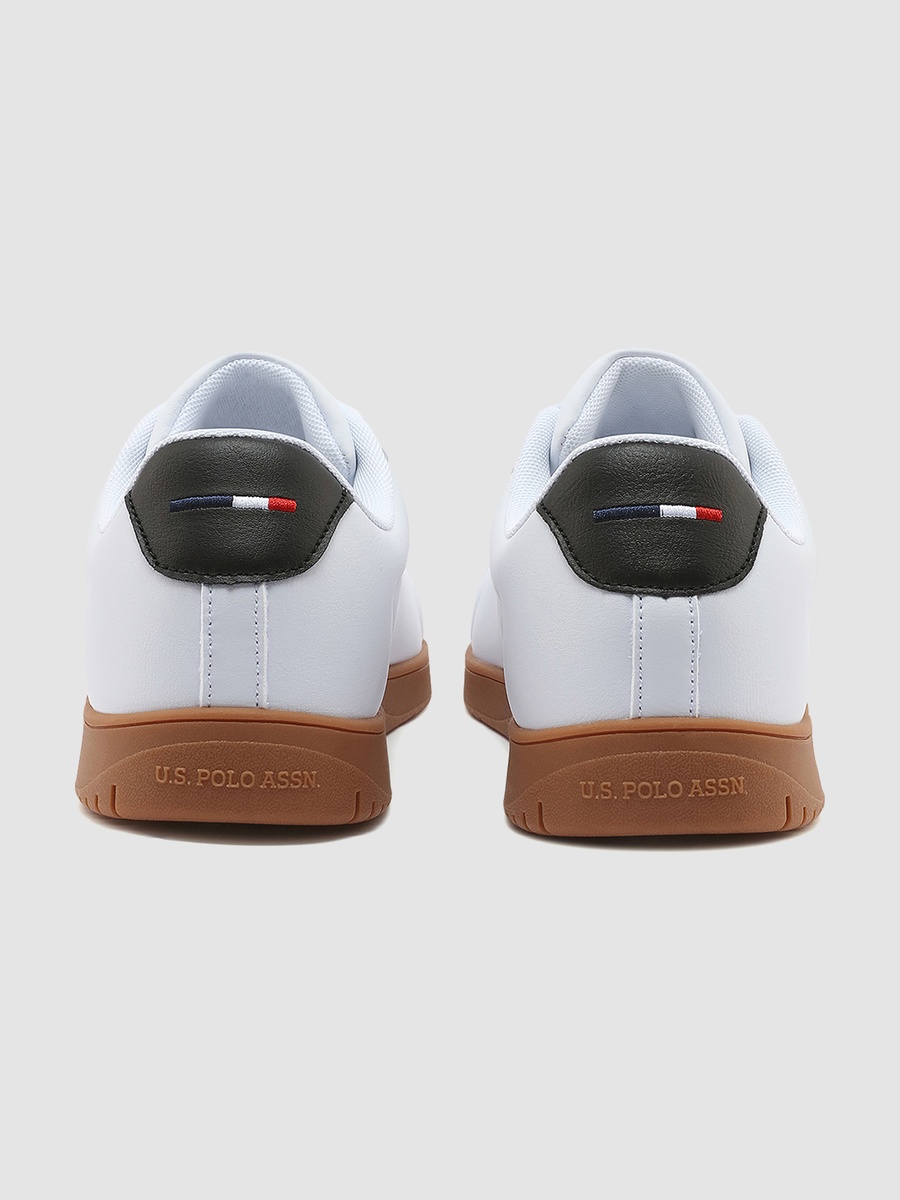 Men White Low-Top Sneakers