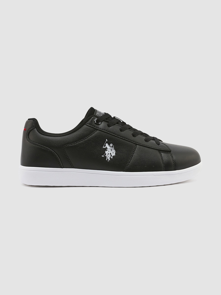 Men Black Logo Detail Sneakers