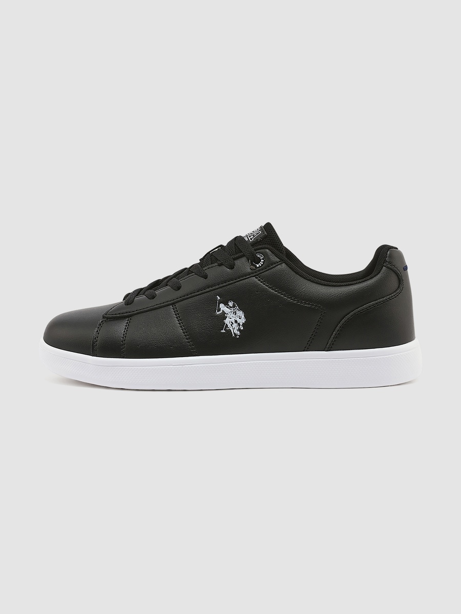Men Black Logo Detail Sneakers