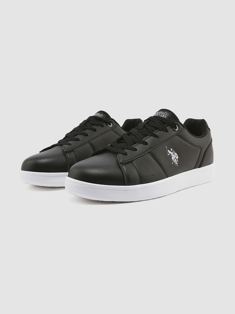 Men Black Logo Detail Sneakers