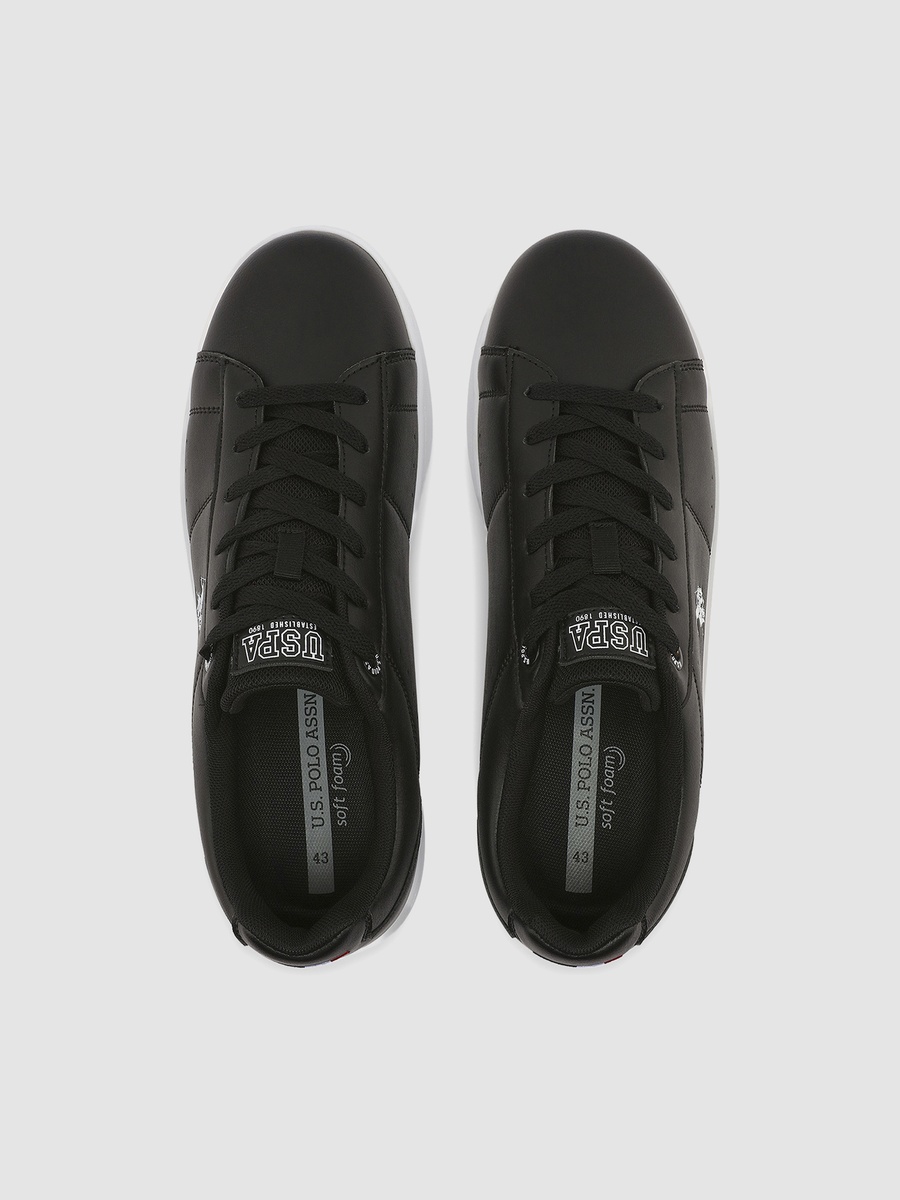 Men Black Logo Detail Sneakers
