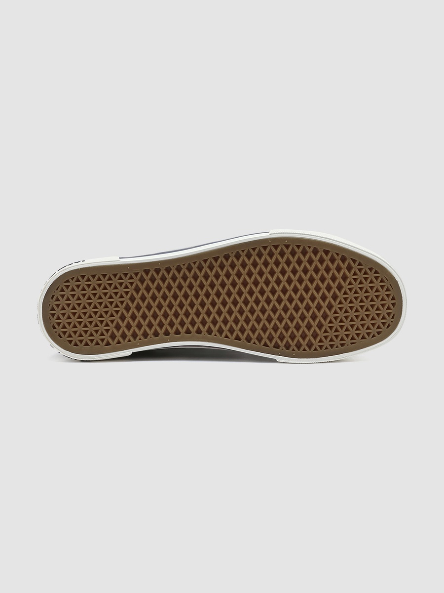 Men Navy Blue Logo Detail Canvas Sneakers
