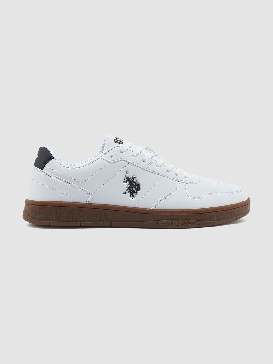 Men White Low-Top Sneakers