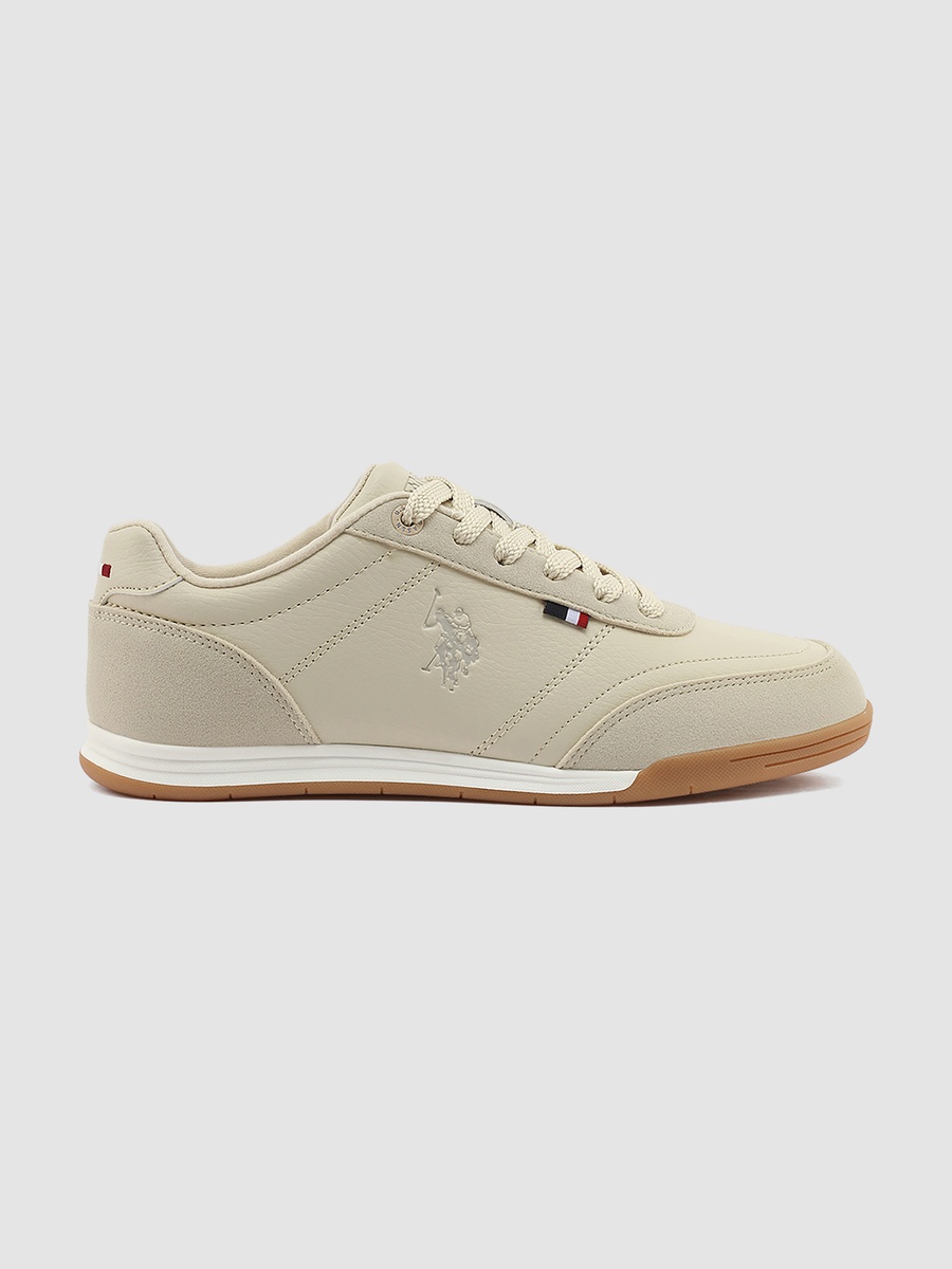 Women Beige Low-Top Sneakers