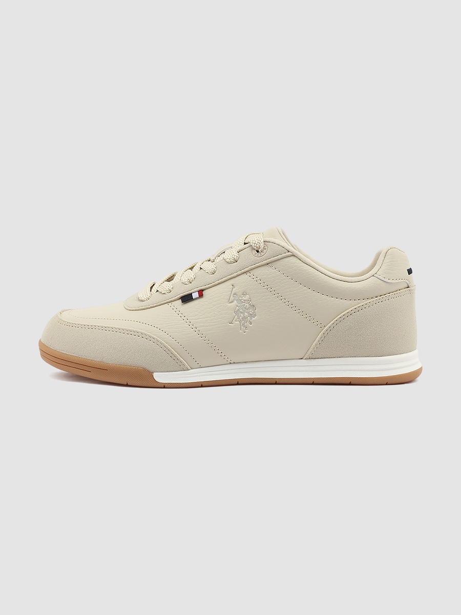 Women Beige Low-Top Sneakers