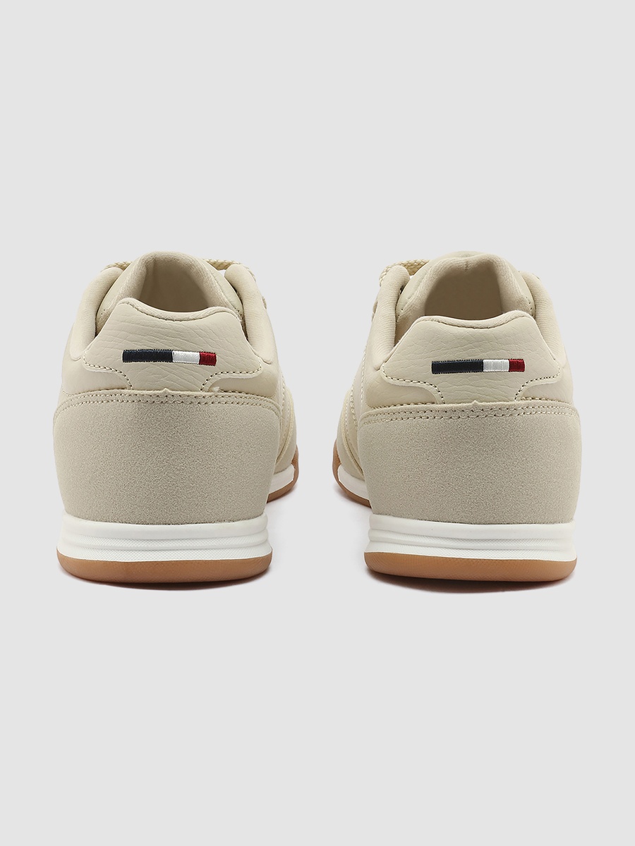 Women Beige Low-Top Sneakers