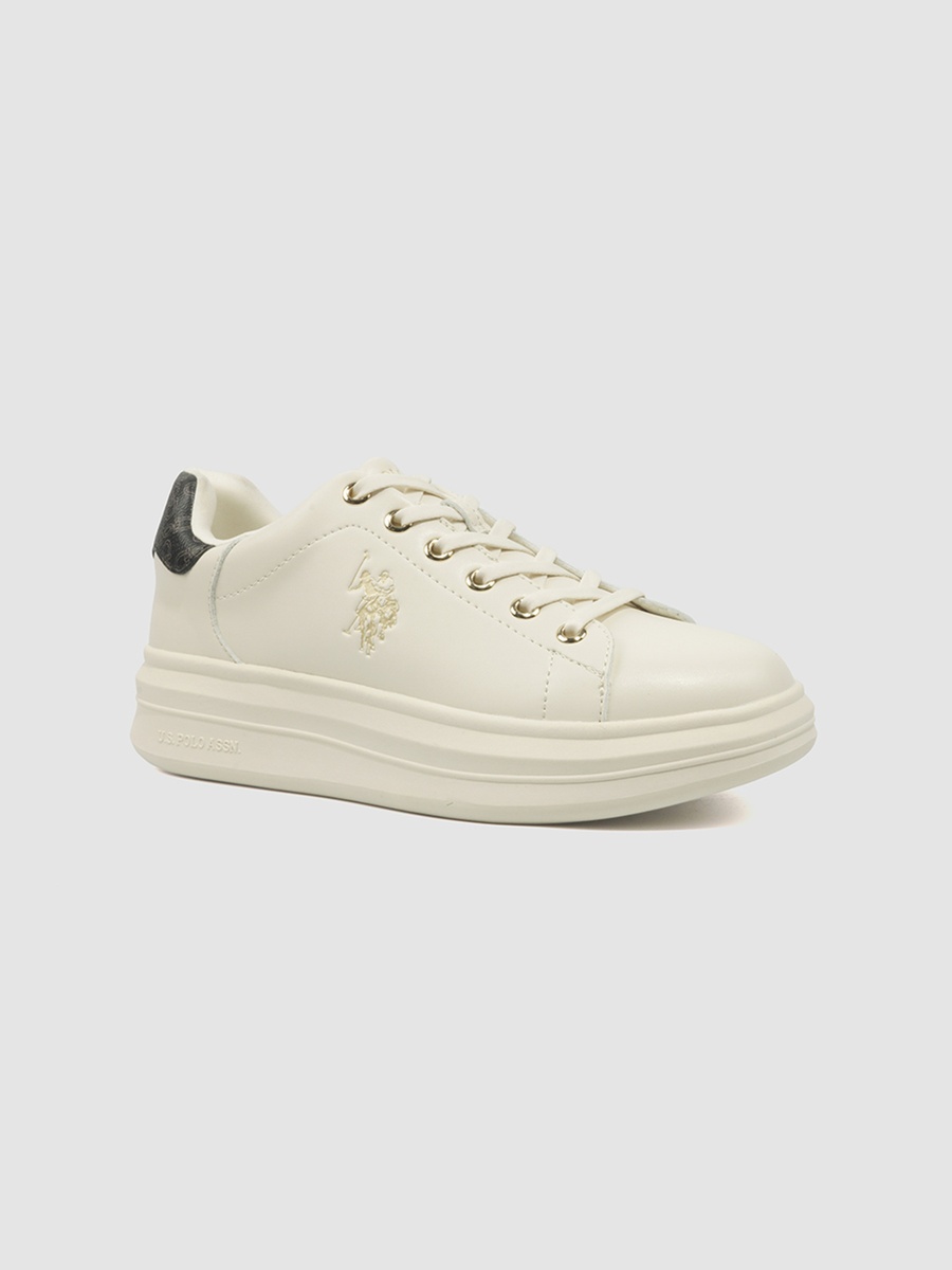Women Beige Low-Top Lightweight Sneakers