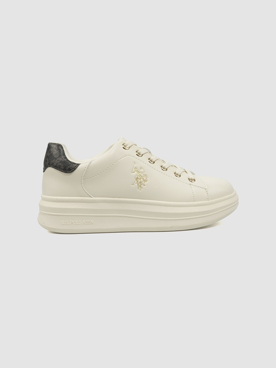 Women Beige Low-Top Lightweight Sneakers