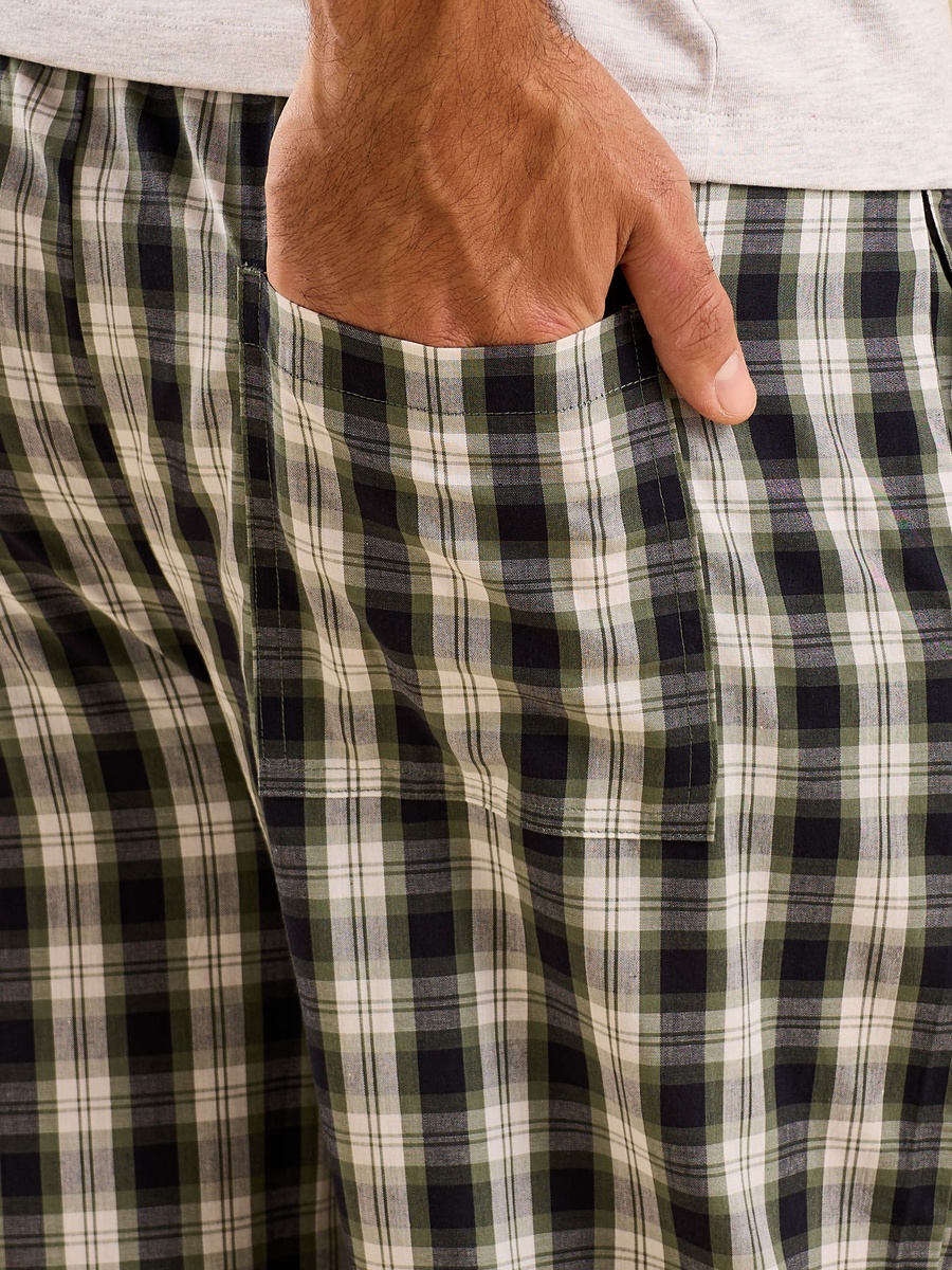 Checked Poplin Pyjama Pants