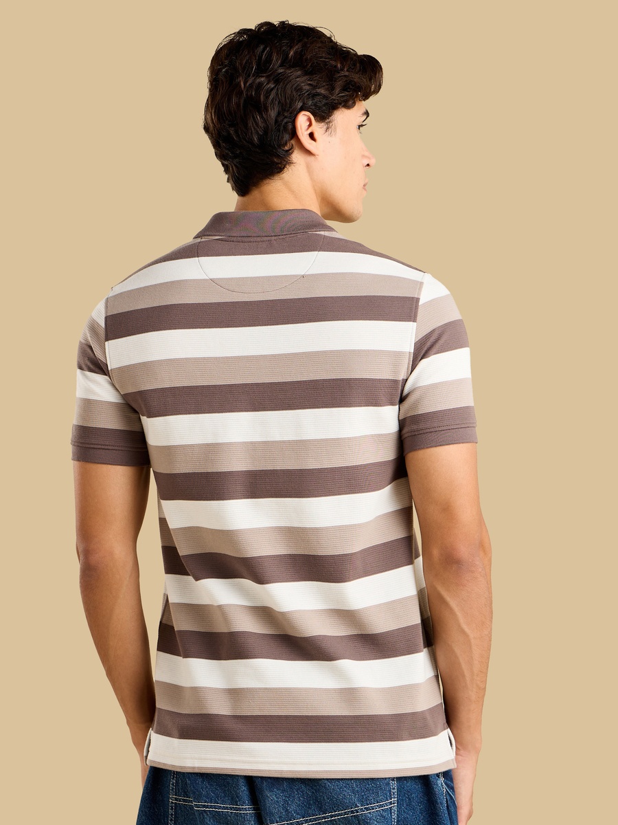 Striped Ottoman Polo T-Shirt